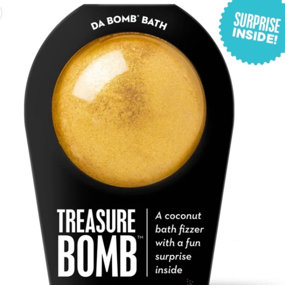 DA BOMB Treasure Bomb Gold Coconut Bath Fizzer